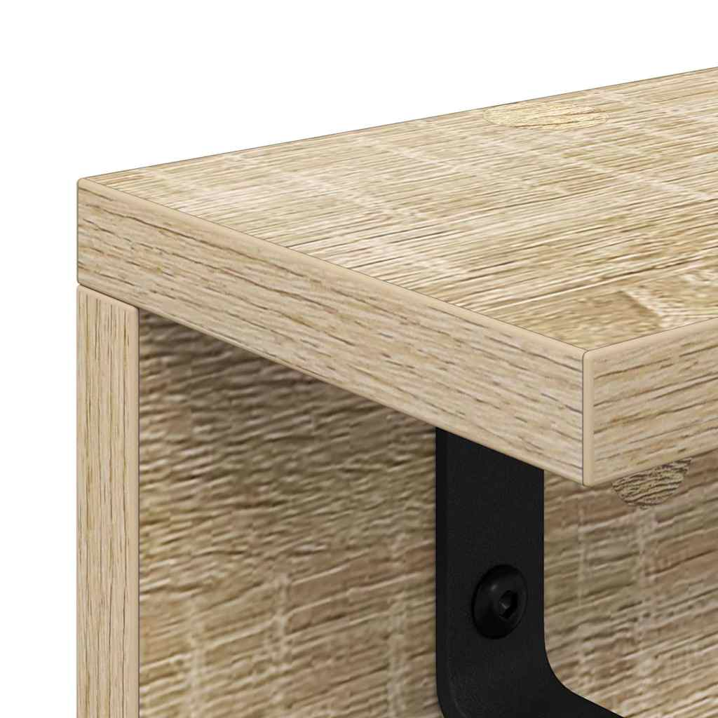 vidaXL Τοίχου Κρεμάστρα Επιτοίχιο Δρύς Sonoma 60 x 10,5 x 10,5 εκ