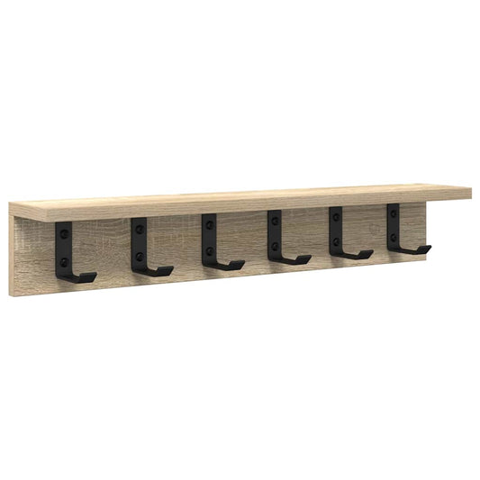 vidaXL Τοίχου Κρεμάστρα Επιτοίχιο Δρύς Sonoma 60 x 10,5 x 10,5 εκ