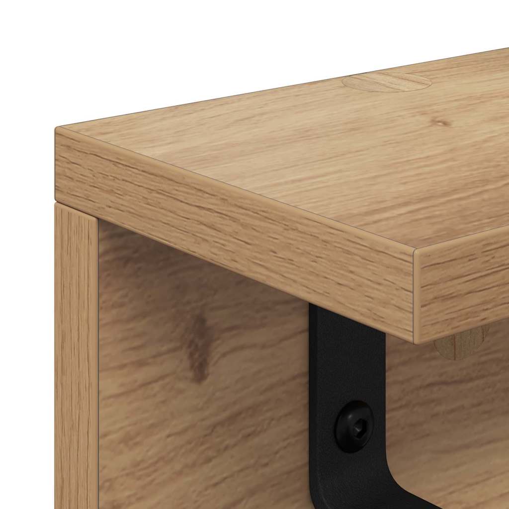 vidaXL Τοίχου Κρεμάστρα Επιτοίχιο Artisan Oak 60 x 10,5 x 10,5 εκ