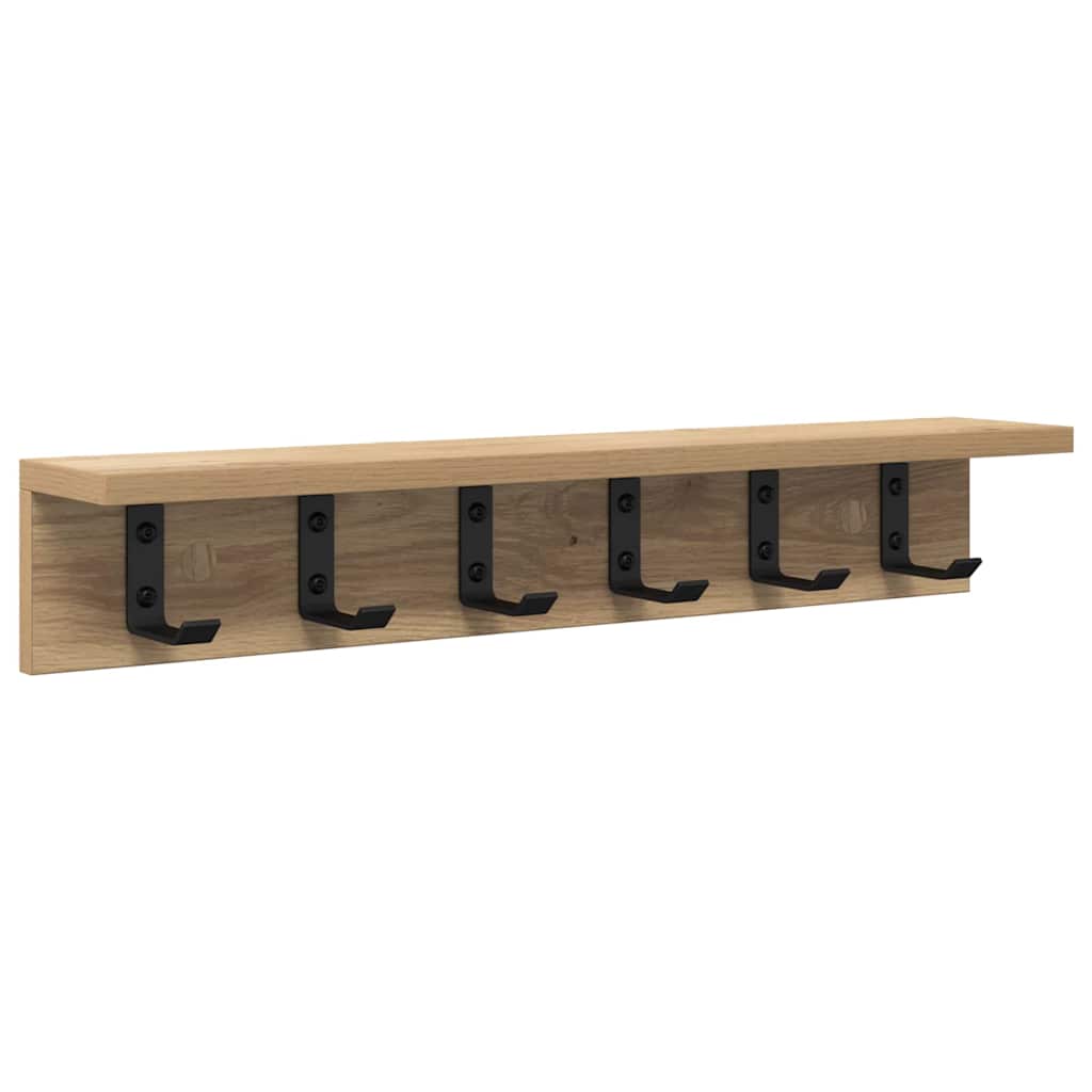 vidaXL Τοίχου Κρεμάστρα Επιτοίχιο Artisan Oak 60 x 10,5 x 10,5 εκ