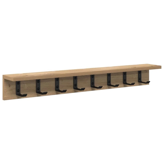 vidaXL Τοίχου Κρεμάστρα Επιτοίχιο Artisan Oak 80 x 10,5 x 10,5 εκ