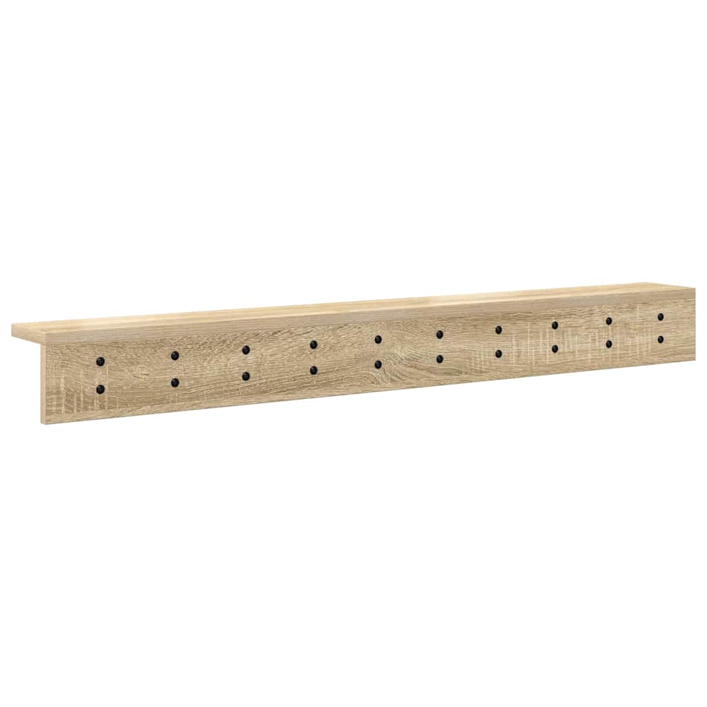 vidaXL Τοίχου Κρεμάστρα Επιτοίχιο Δρύς Sonoma 100 x 10,5 x 10,5 εκ