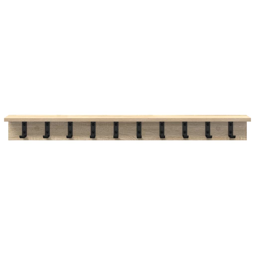 vidaXL Τοίχου Κρεμάστρα Επιτοίχιο Δρύς Sonoma 100 x 10,5 x 10,5 εκ