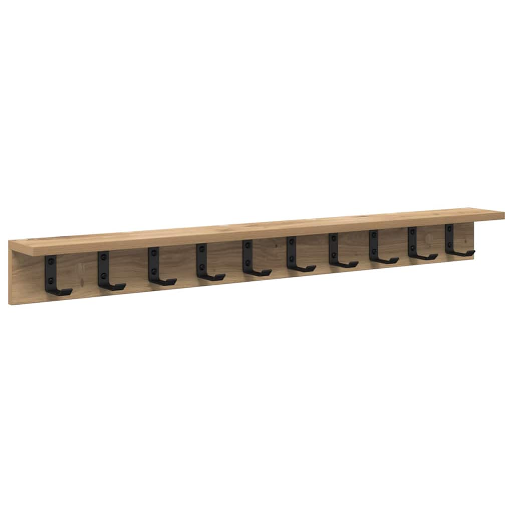 vidaXL Τοίχου Κρεμάστρα Επιτοίχιο Artisan Oak 100 x 10,5 x 10,5 εκ