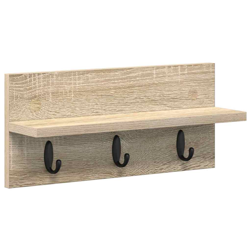 vidaXL Τοίχου Κρεμάστρα Επιτοίχιο Δρύς Sonoma 40 x 10,5 x 18 εκ