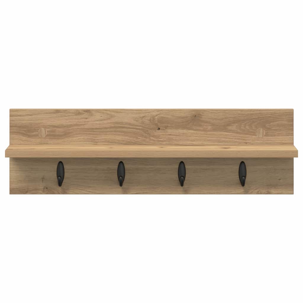 vidaXL Τοίχου Κρεμάστρα Επιτοίχιο Artisan Oak 60 x 10,5 x 18 εκ