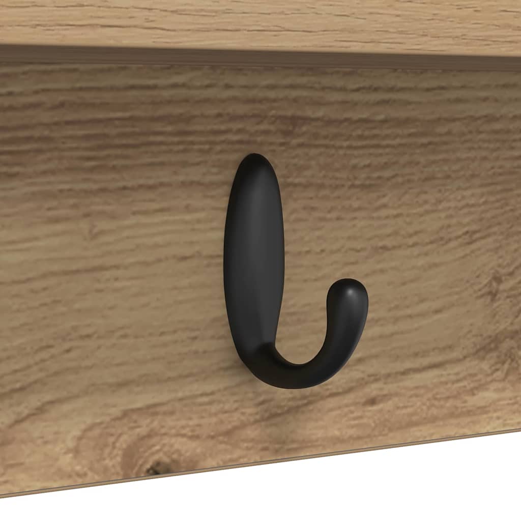 vidaXL Τοίχου Κρεμάστρα Επιτοίχιο Artisan Oak 80 x 10,5 x 18 εκ