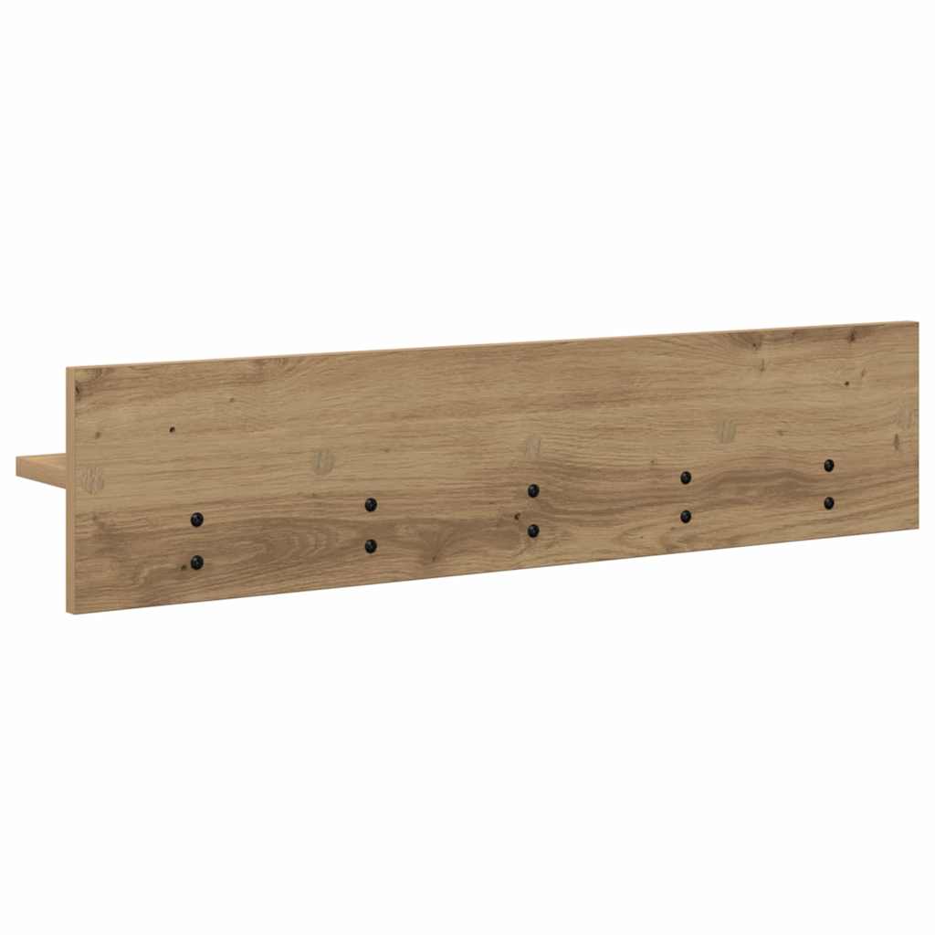 vidaXL Τοίχου Κρεμάστρα Επιτοίχιο Artisan Oak 80 x 10,5 x 18 εκ