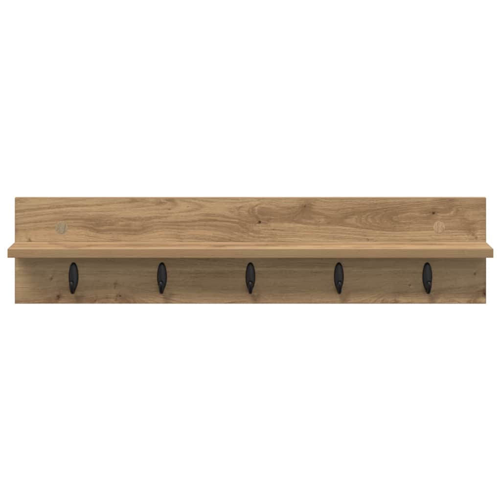 vidaXL Τοίχου Κρεμάστρα Επιτοίχιο Artisan Oak 80 x 10,5 x 18 εκ