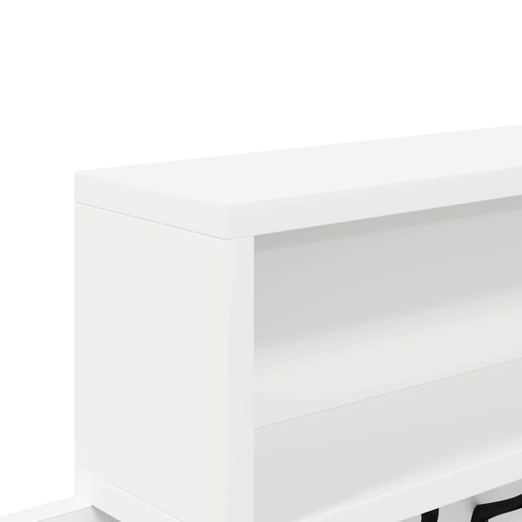 vidaXL Τοίχου Κρεμάστρα Λευκό 100 x 12 x 43.5 εκ Επεξεργασμένο ξύλο