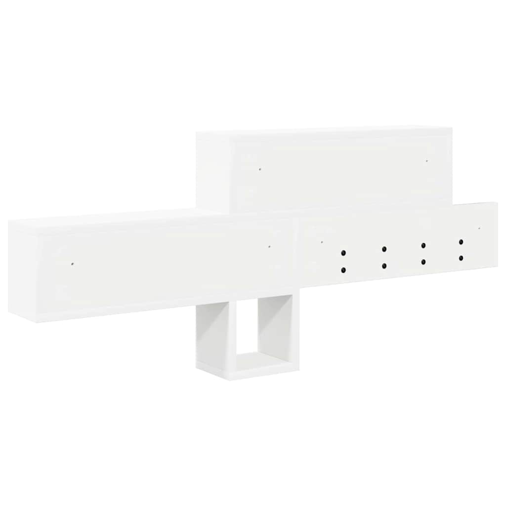 vidaXL Τοίχου Κρεμάστρα Λευκό 100 x 12 x 43.5 εκ Επεξεργασμένο ξύλο