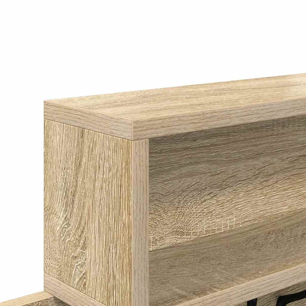 vidaXL Τοίχου Κρεμάστρα με ράφι Sonoma Δρυς 100 x 12 x 43.5 εκ
