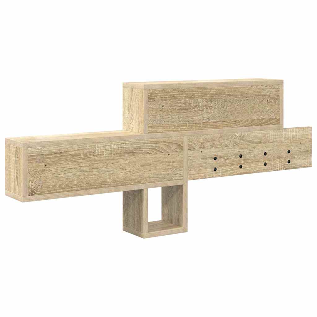 vidaXL Τοίχου Κρεμάστρα με ράφι Sonoma Δρυς 100 x 12 x 43.5 εκ