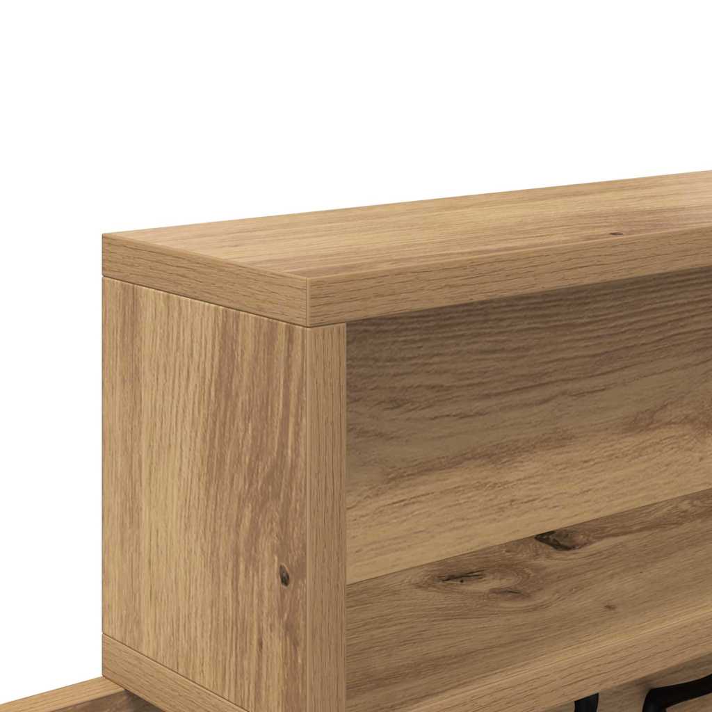 vidaXL Τοίχου Κρεμάστρα Επιτοίχιο Artisan Oak 100 x 12 x 43,5 εκ