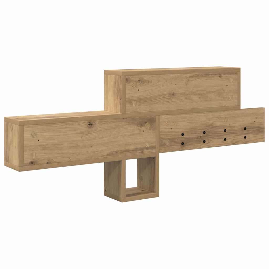 vidaXL Τοίχου Κρεμάστρα Επιτοίχιο Artisan Oak 100 x 12 x 43,5 εκ