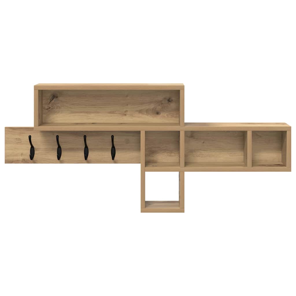 vidaXL Τοίχου Κρεμάστρα Επιτοίχιο Artisan Oak 100 x 12 x 43,5 εκ