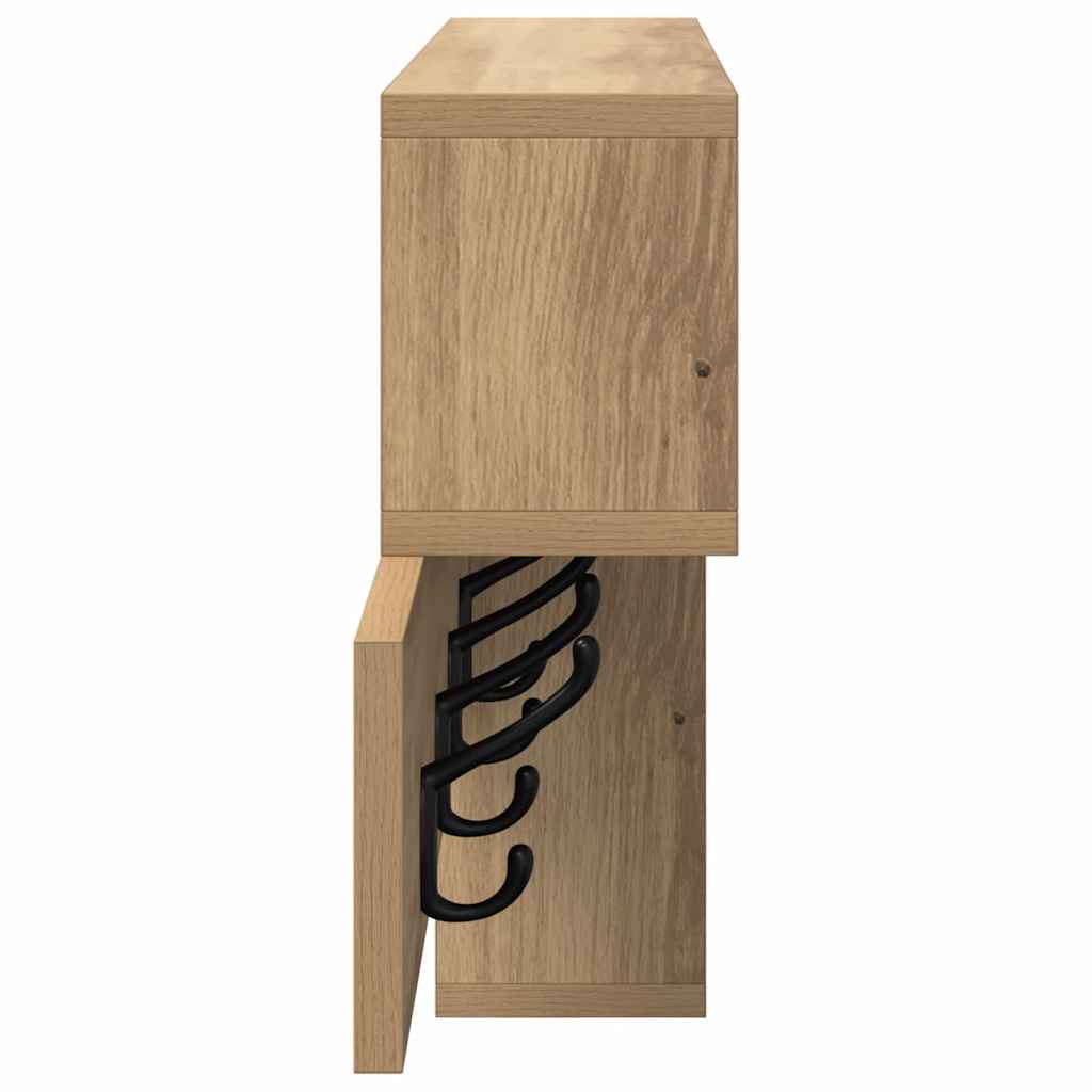 vidaXL Τοίχου Κρεμάστρα Επιτοίχιο Artisan Oak 100 x 12 x 43,5 εκ