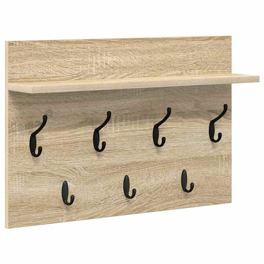 vidaXL Τοίχου Κρεμάστρα Sonoma Δρυς 60 x 40 x 12 cm Επεξεργασμένο ξύλο