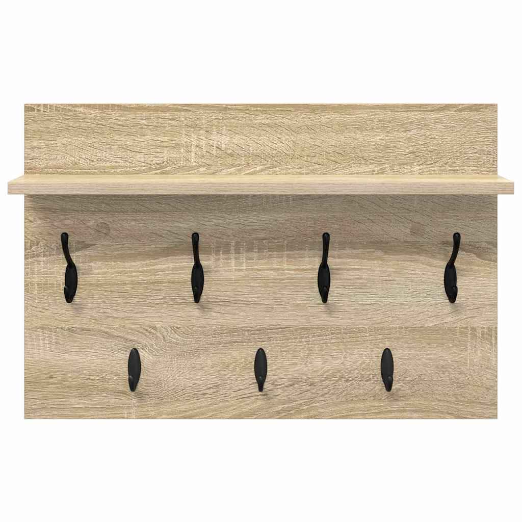 vidaXL Τοίχου Κρεμάστρα Sonoma Δρυς 60 x 40 x 12 cm Επεξεργασμένο ξύλο