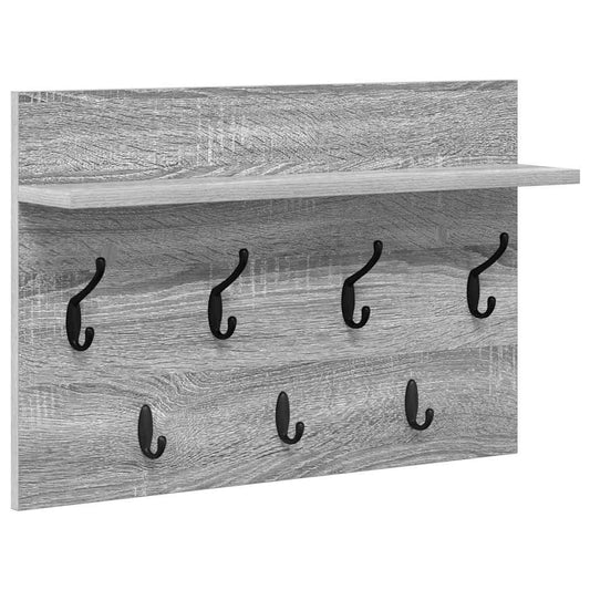 vidaXL Τοίχου Κρεμάστρα Γκρι sonoma 60 x 40 x 12 cm Επεξεργασμένο ξύλο