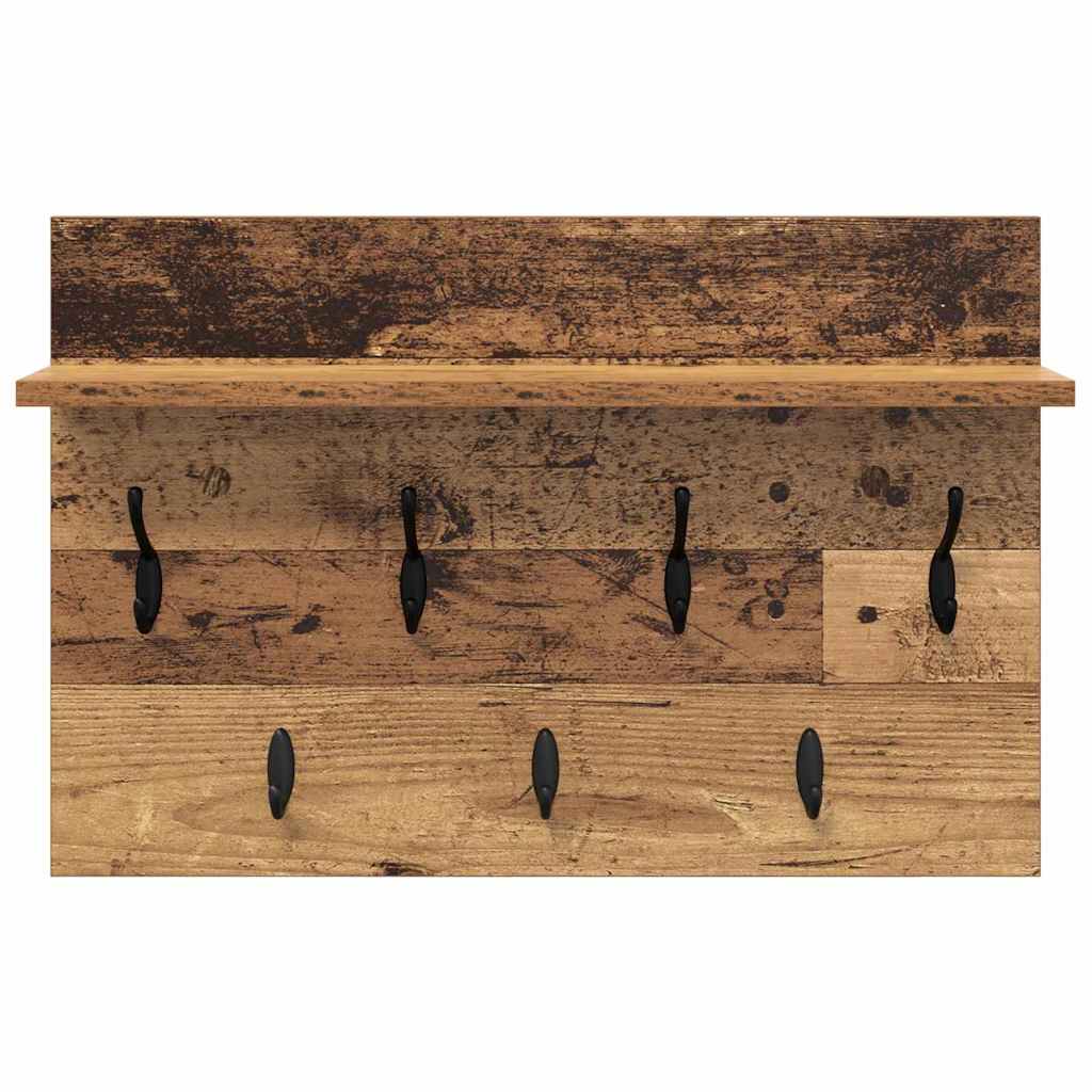 vidaXL Τοίχου Κρεμάστρα Παλαιό ξύλο 60 x 40 x 12 cm Επεξεργασμένο ξύλο