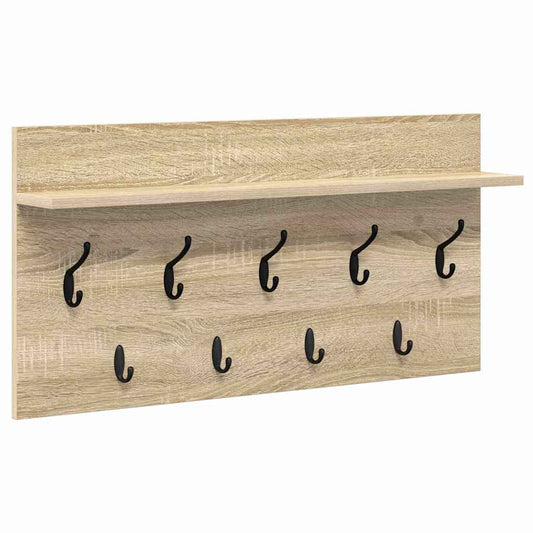 vidaXL Τοίχου Κρεμάστρα Sonoma Δρυς 80 x 40 x 12 cm Επεξεργασμένο ξύλο