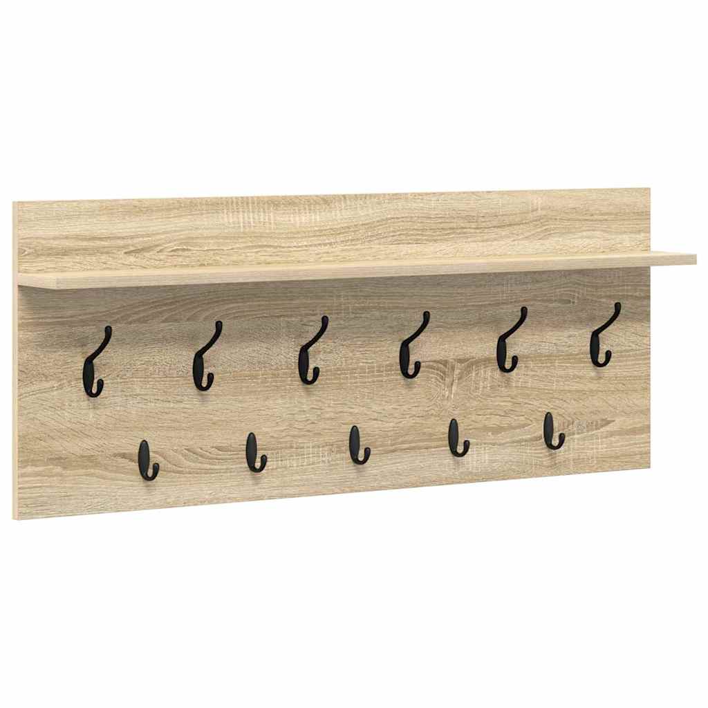 vidaXL Τοίχου Κρεμάστρα Επιτοίχιο Δρύς Sonoma 100 x 40 x 12 εκ