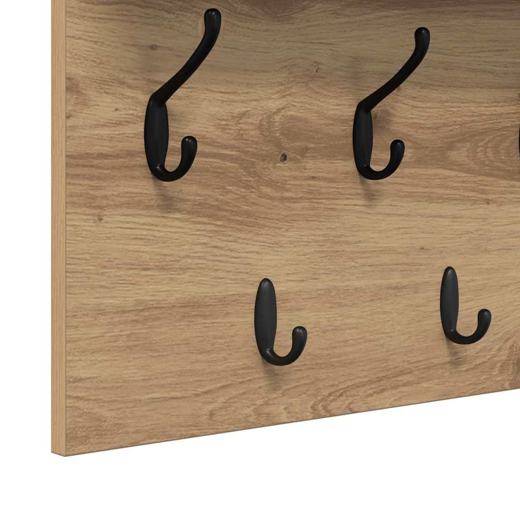 vidaXL Τοίχου Κρεμάστρα Επιτοίχιο Artisan Oak 100 x 40 x 12 εκ