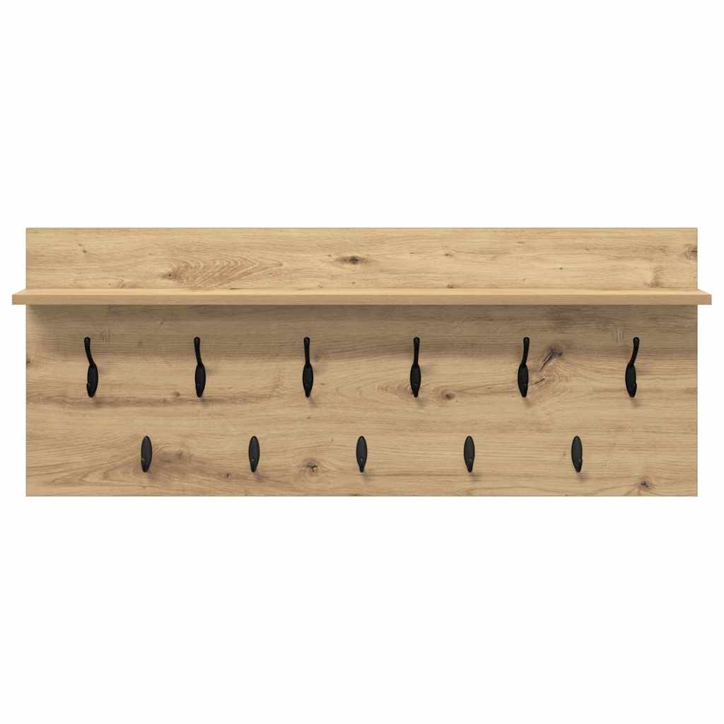 vidaXL Τοίχου Κρεμάστρα Επιτοίχιο Artisan Oak 100 x 40 x 12 εκ