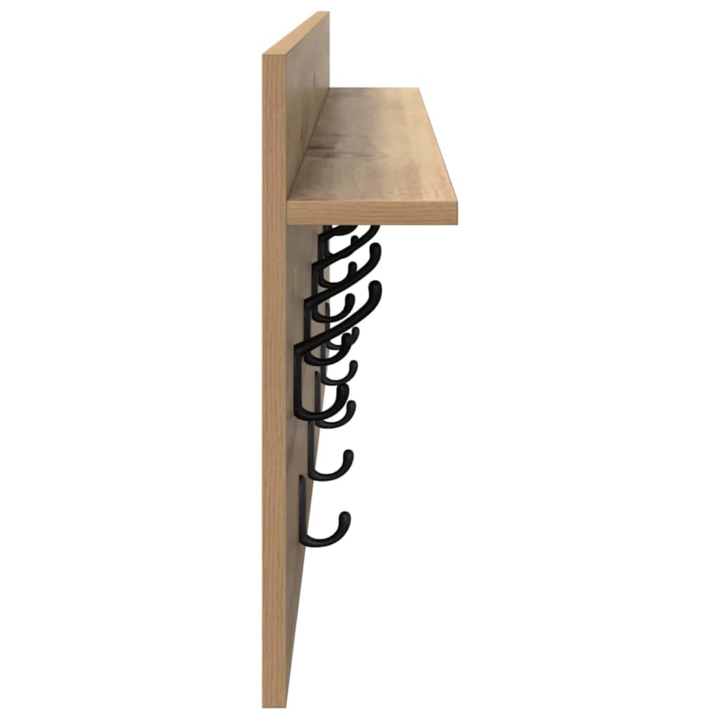vidaXL Τοίχου Κρεμάστρα Επιτοίχιο Artisan Oak 100 x 40 x 12 εκ
