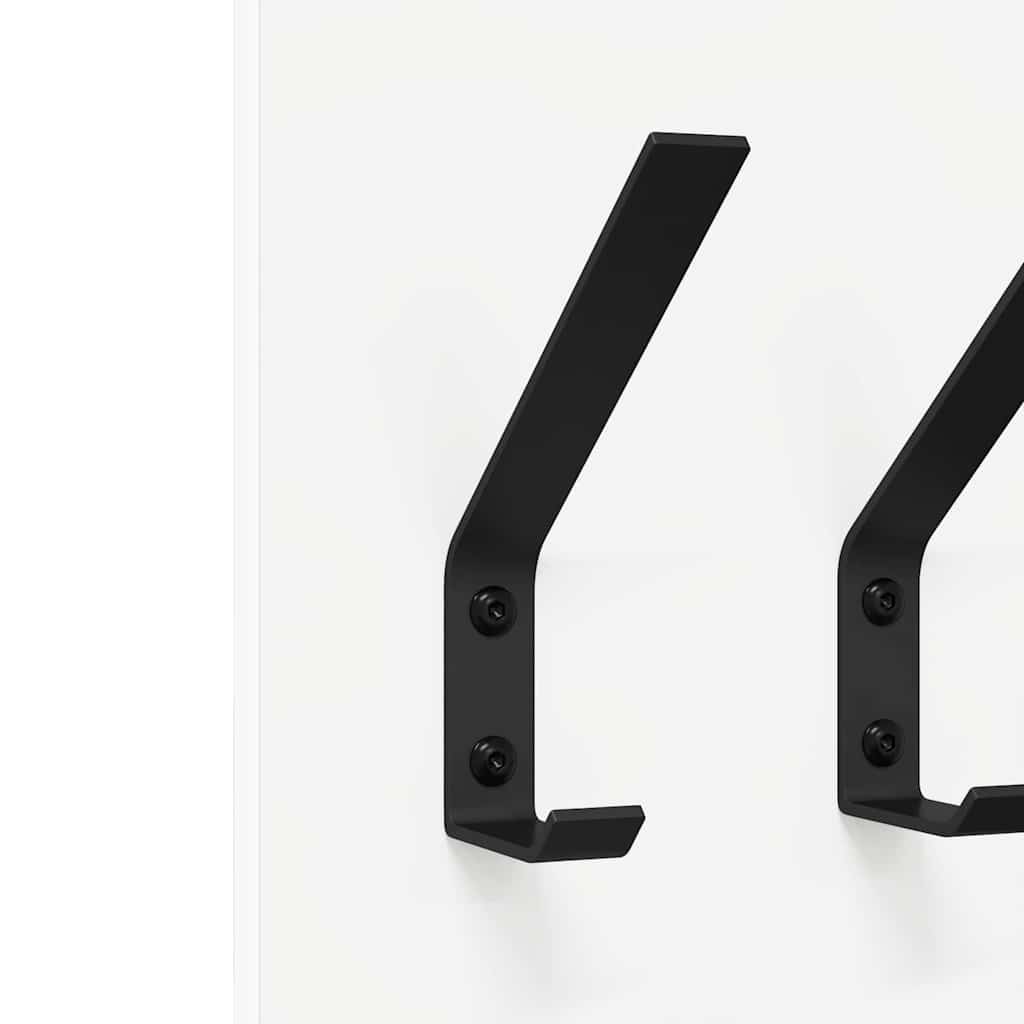 vidaXL Τοίχου Κρεμάστρα Λευκό 20 x 1.5 x 100 εκ Επεξεργασμένο ξύλο