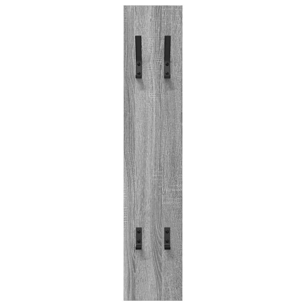 vidaXL Τοίχου Κρεμάστρα Επιτοίχιο Γκρι sonoma 20 x 1.5 x 100 εκ