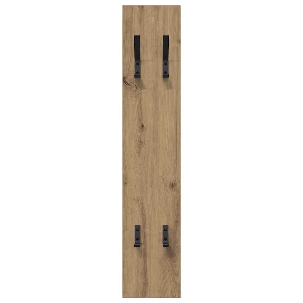 vidaXL Τοίχου Κρεμάστρα Επιτοίχιο Artisan Oak 20 x 1,5 x 100 εκ