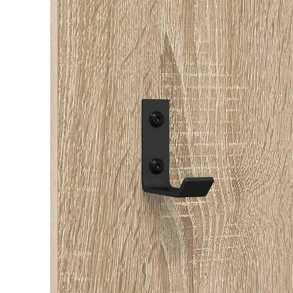 vidaXL Τοίχου Κρεμάστρα Επιτοίχιο Sonoma Δρυς 30 x 1.5 x 80 εκ.