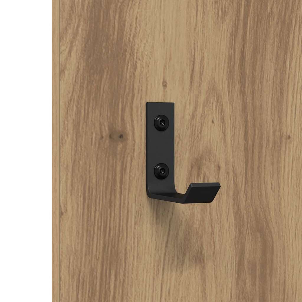 vidaXL Τοίχου Κρεμάστρα Επιτοίχιο Artisan Oak 30 x 1,5 x 80 εκ.