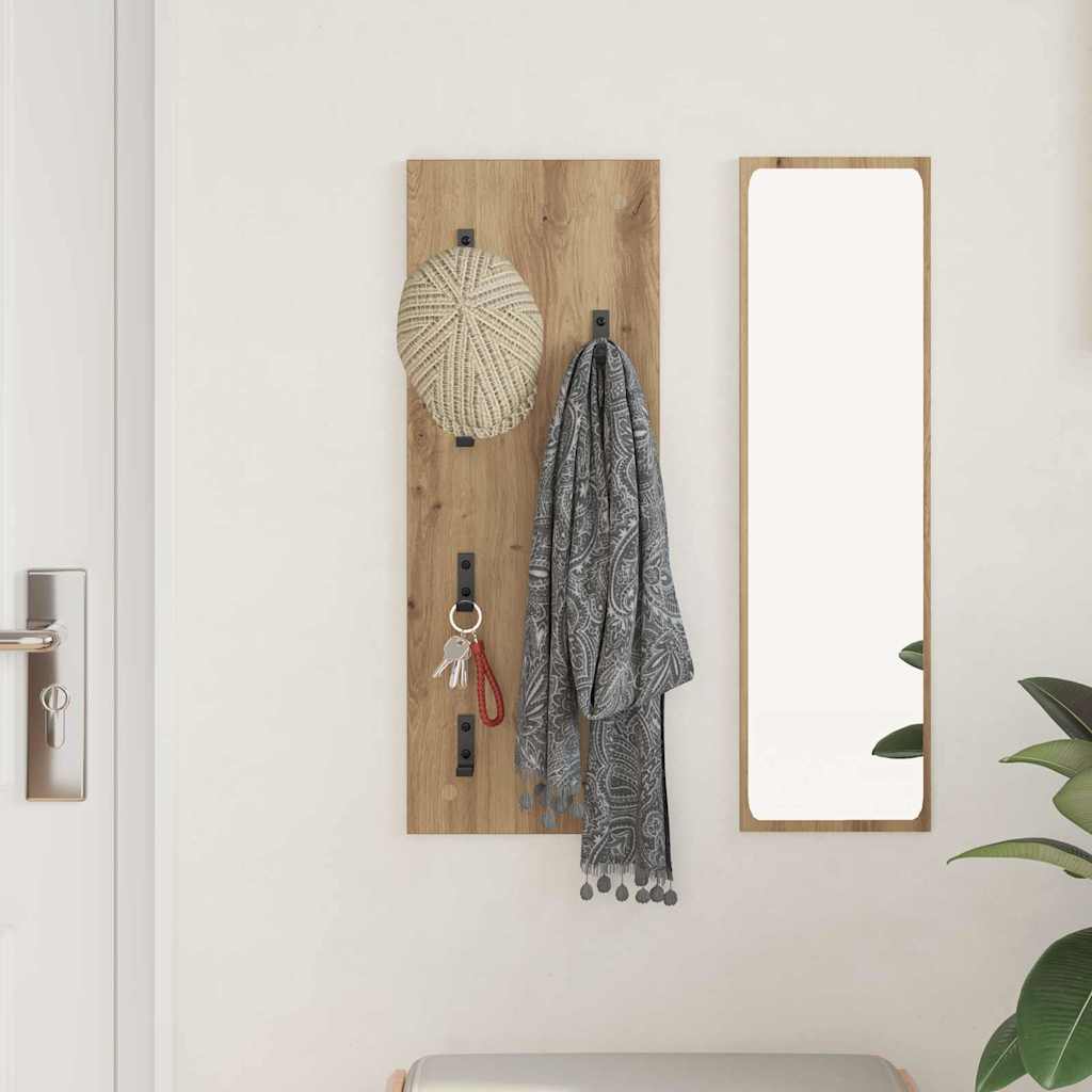 vidaXL Τοίχου Κρεμάστρα Επιτοίχιο Artisan Oak 30 x 1,5 x 80 εκ.