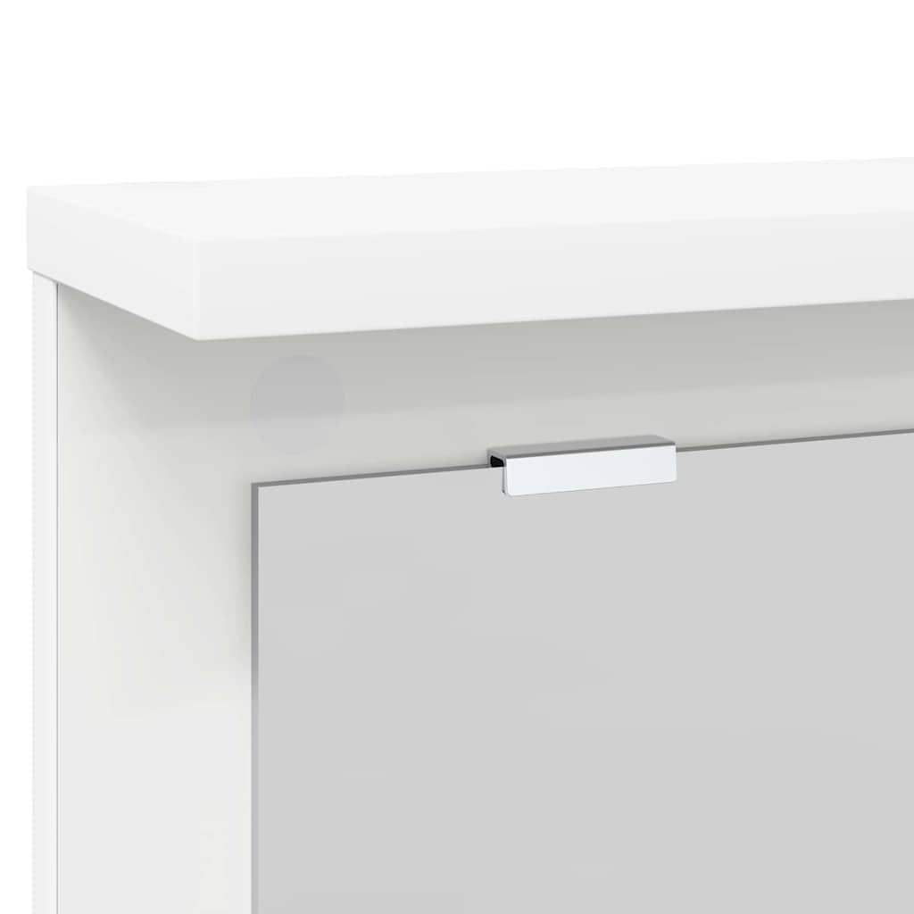 vidaXL Τοίχου Κρεμάστρα Λευκό 85 x 10 x 45 εκ. Επεξεργασμένο ξύλο