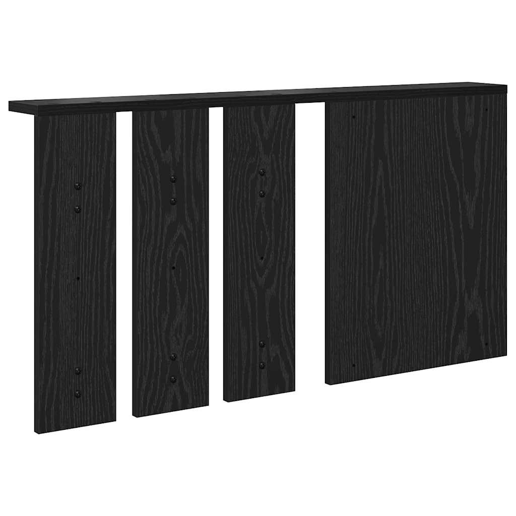 vidaXL Τοίχου Κρεμάστρα Μαύρη δρυς 85 x 10 x 45 εκ. Επεξεργασμένο ξύλο