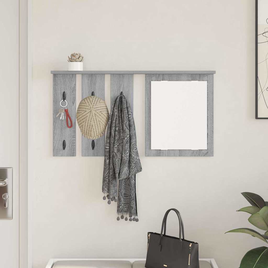vidaXL Τοίχου Κρεμάστρα Επιτοίχιο Γκρι sonoma 85 x 10 x 45 εκ.