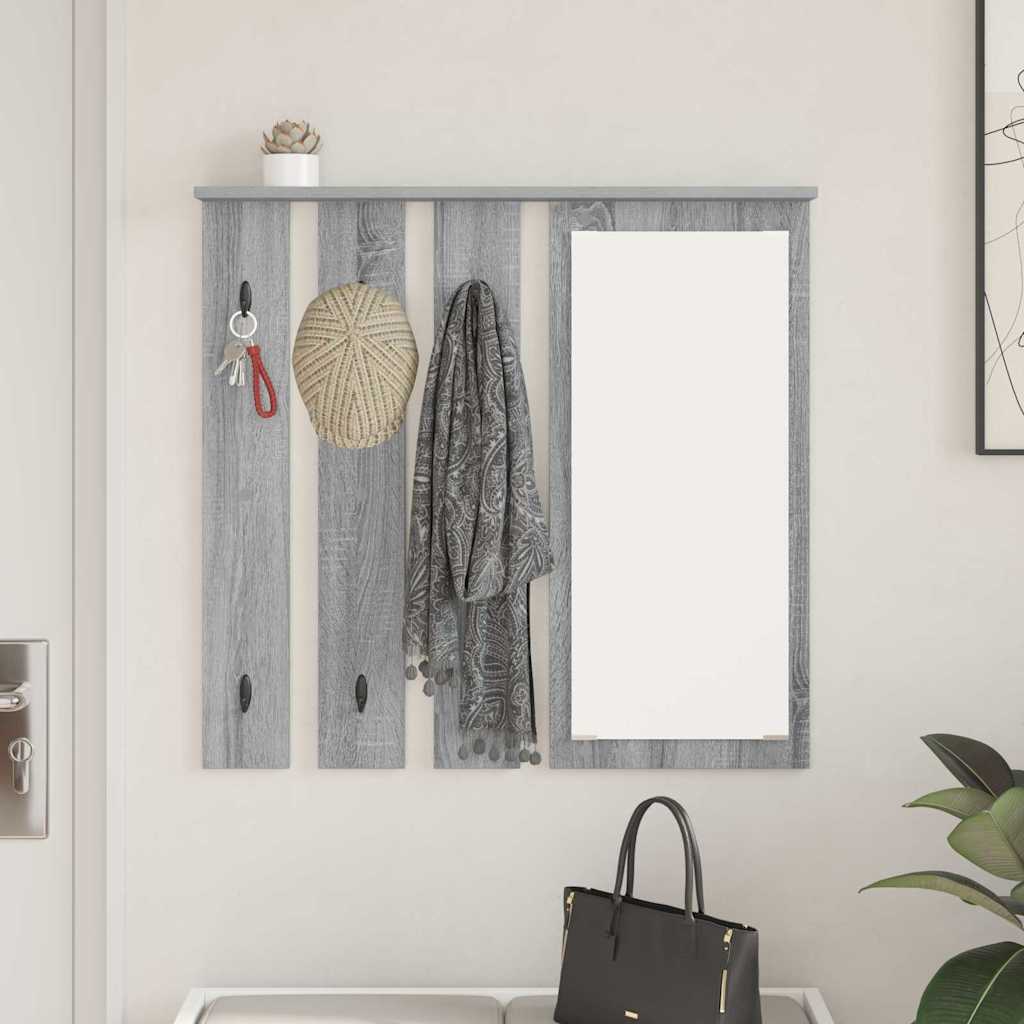 vidaXL Τοίχου Κρεμάστρα Επιτοίχιο Γκρι sonoma 84 x 10 x 80 εκ.