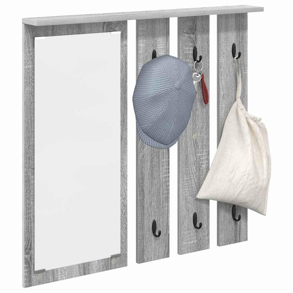 vidaXL Τοίχου Κρεμάστρα Επιτοίχιο Γκρι sonoma 84 x 10 x 80 εκ.
