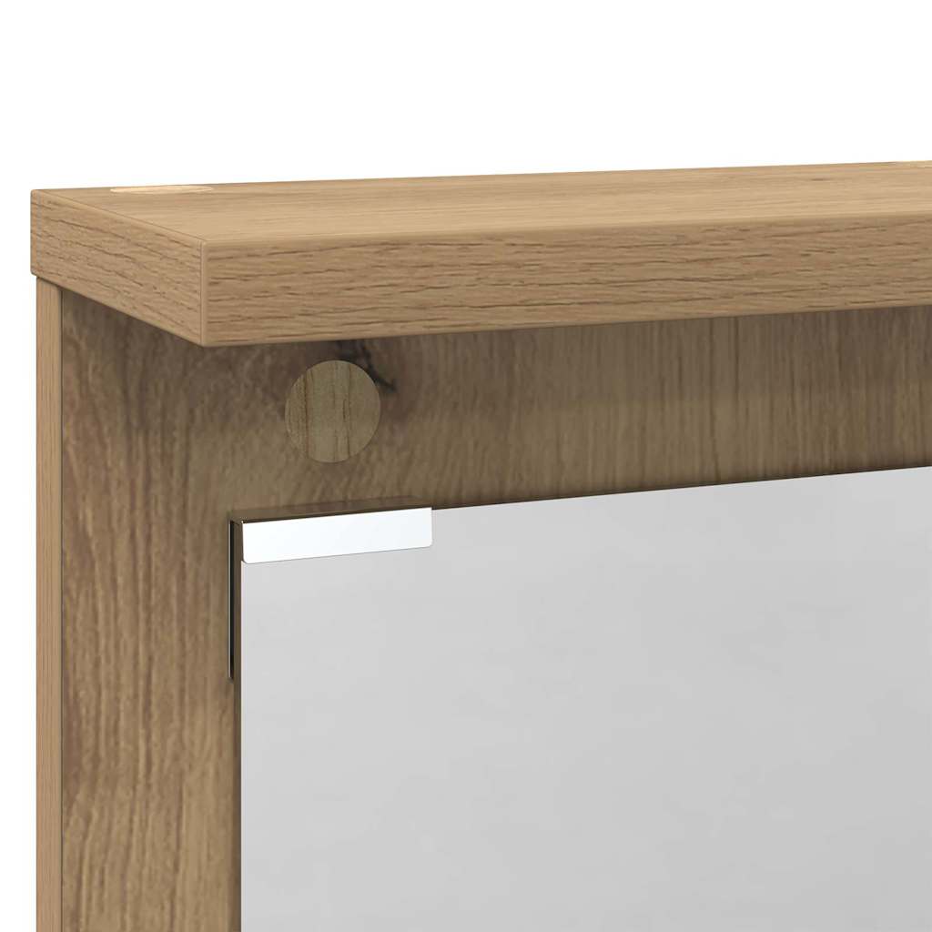 vidaXL Τοίχου Κρεμάστρα Επιτοίχιο artisan δρυς 84 x 10 x 80 εκ.
