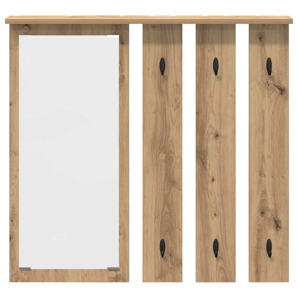 vidaXL Τοίχου Κρεμάστρα Επιτοίχιο artisan δρυς 84 x 10 x 80 εκ.