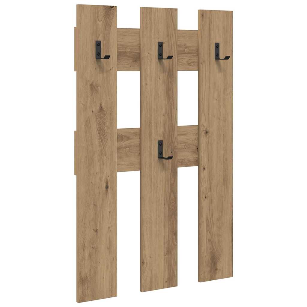 vidaXL Τοίχου Κρεμάστρα Επιτοίχιο Artisan Oak 65 x 3 x 100 εκ.