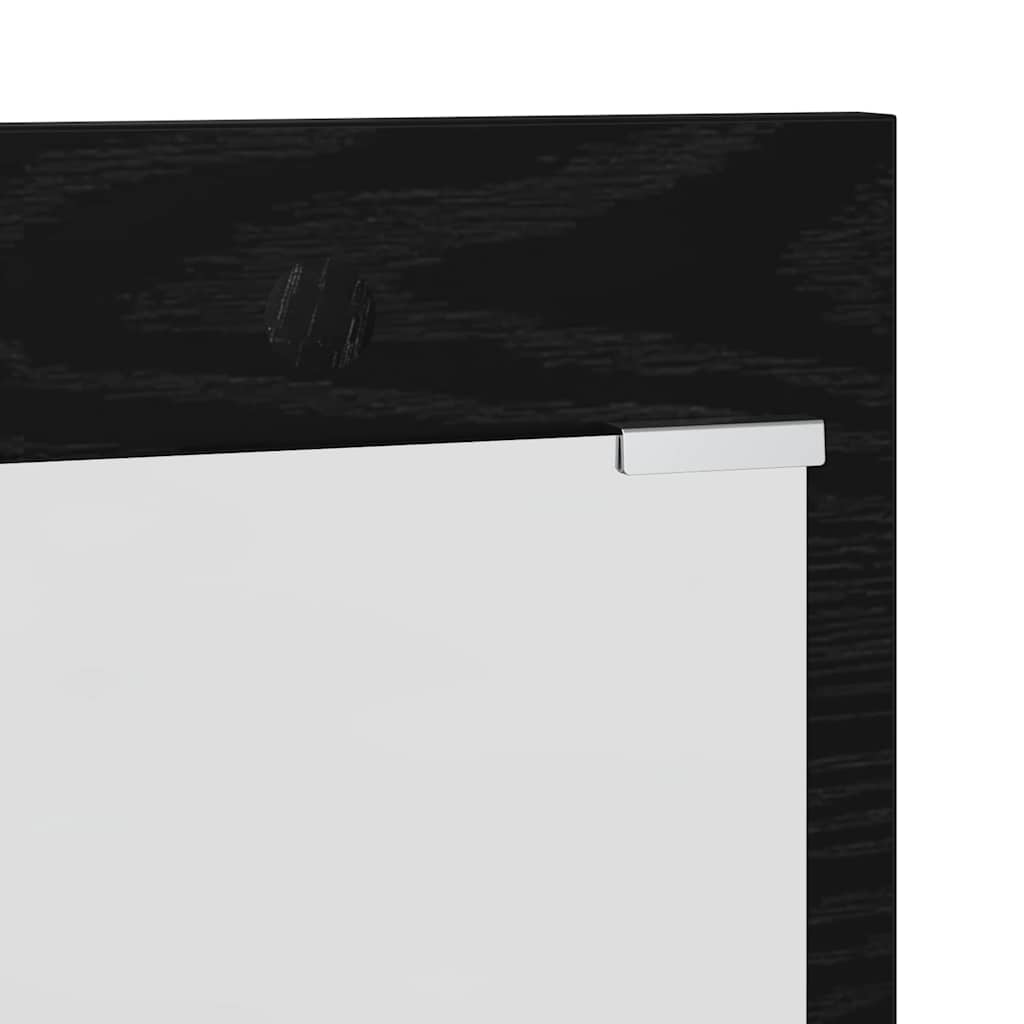 vidaXL Τοίχου Κρεμάστρα Επιτοίχιο Μαύρη Οξυά 90 x 10 x 50 εκ.