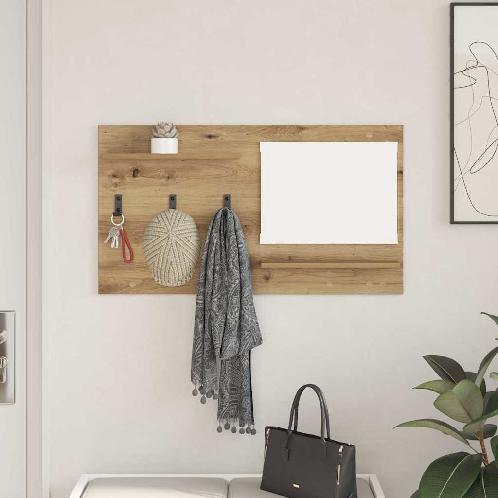 vidaXL Τοίχου Κρεμάστρα Επιτοίχιο Artisan Oak 90 x 10 x 50 εκ.