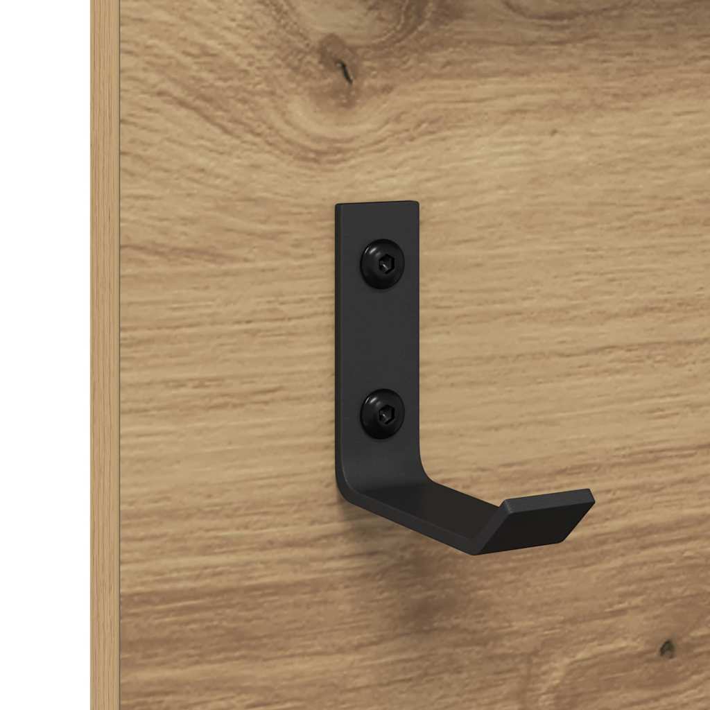 vidaXL Τοίχου Κρεμάστρα Επιτοίχιο Artisan Oak 70 x 10 x 90 εκ.