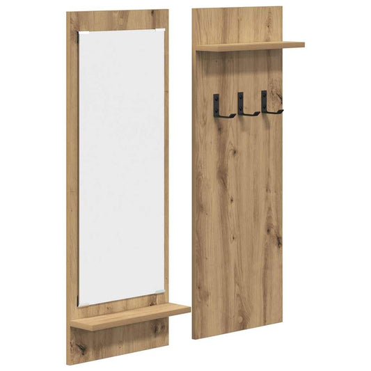 vidaXL Τοίχου Κρεμάστρα Επιτοίχιο Artisan Oak 70 x 10 x 90 εκ.