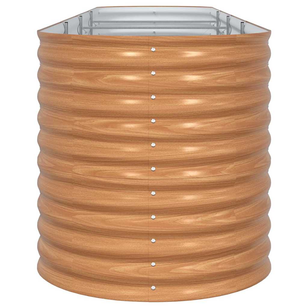 vidaXL Κήπος Ανασηκωμένο Κρεβάτι Επίδραση Ξύλου Γαλβανισμένο ατσάλι