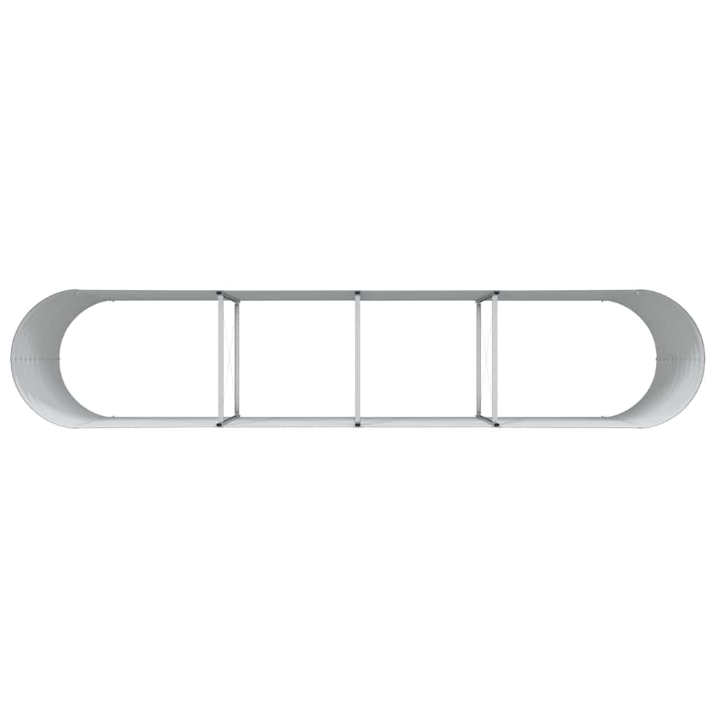 vidaXL Κήπος Ανασηκωμένο Κρεβάτι Επίδραση Ξύλου Γαλβανισμένο ατσάλι